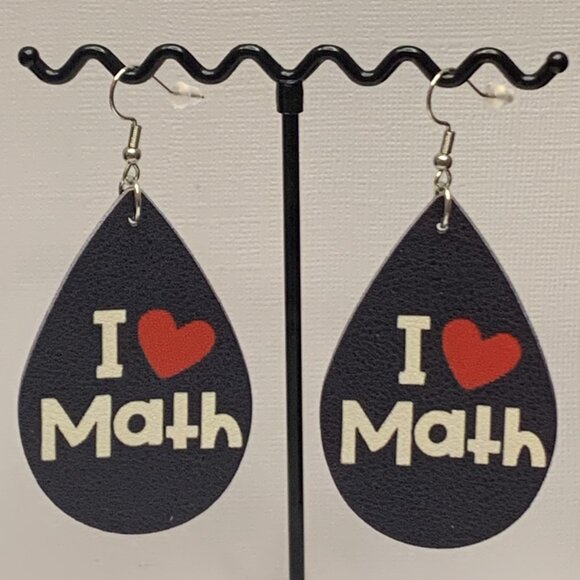 Math Earring, Math Lover, Teacher Earring, School Earring, Educator Earring - Picture 1 of 11